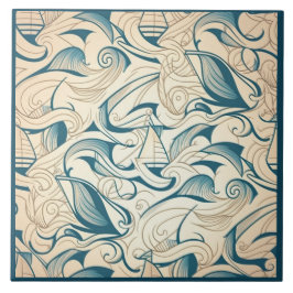 Azulejo Arte de cerámica con temática náutica n° 11