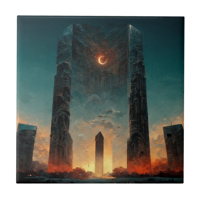 Azulejo Arte de ciencia ficción de Black Gate (Frente)