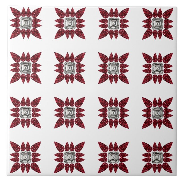 Azulejo Arte de Diamante Rojo (Frente)