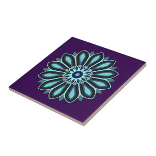 AZULEJO ARTE DE FLORES LLENO DE COLOR REGALO HIJA MAMÁ JEF