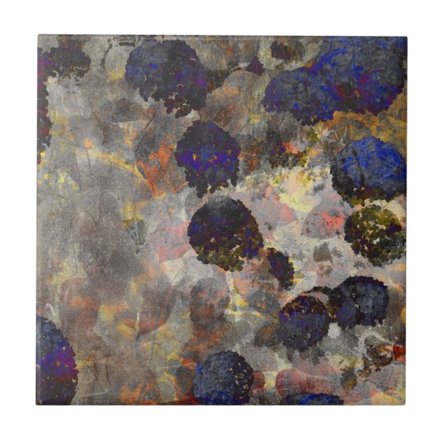 Azulejo Arte de fondo digital de patrón floral / floral (Frente)