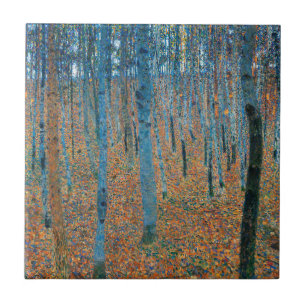 Azulejo Arte de Gustav Klimt Bosque de Hayas Vintage
