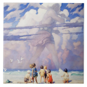 Azulejo Arte de hadas de “El Gigante” por NC Wyeth