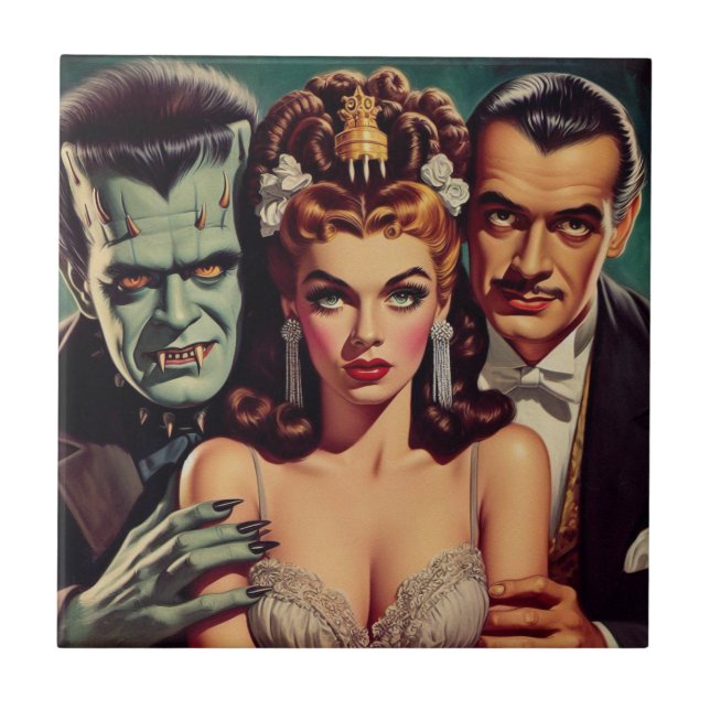Azulejo Arte de horror espeluznante (Frente)