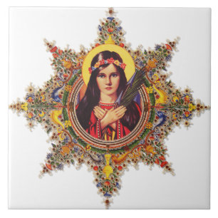 Azulejo Arte de la Virgen Luminosa Premium Santa Filomena