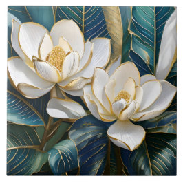 Azulejo Arte de Magnolia del Sur