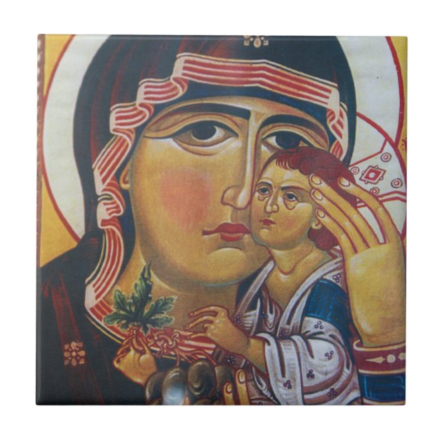 Azulejo Arte de María Madre y Jesús (Frente)