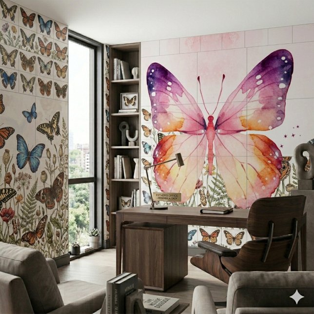Azulejo Arte de Mariposa en Acuarela (Subido por el creador)
