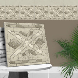 Azulejo Arte de Mosaico de Arena Tribal