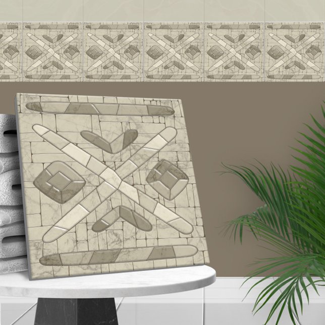 Azulejo Arte de Mosaico de Arena Tribal (Subido por el creador)