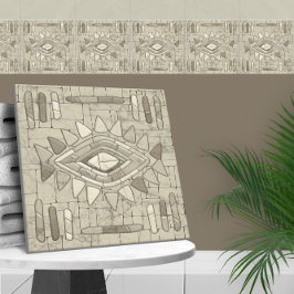 Azulejo Arte de Mosaico de Arena Tribal