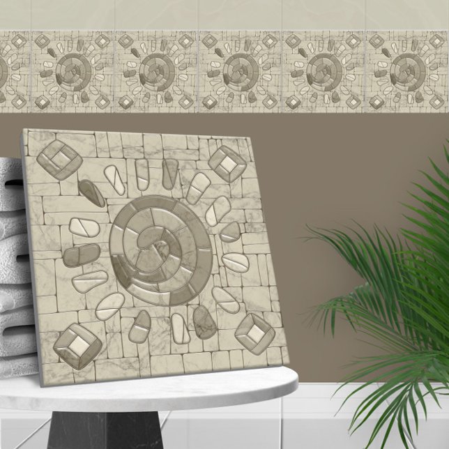 Azulejo Arte de Mosaico de Arena Tribal (Subido por el creador)