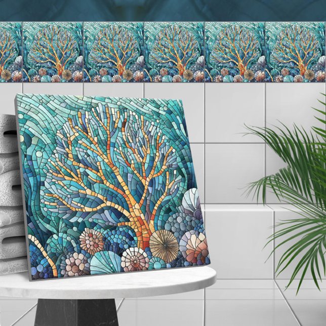 Azulejo Arte de mosaico de Coral Reef (Subido por el creador)