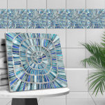 Azulejo Arte de mosaico espiral - Aquamarine<br><div class="desc">Arte de mosaico espiral - Aquamarine</div>