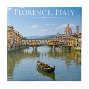 Azulejo Arte de paisaje urbano romántico de Ponte Vecchio