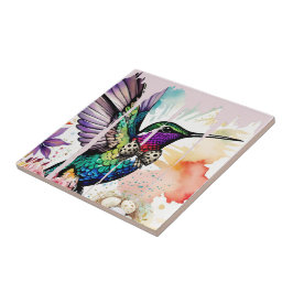 Azulejo Arte de Pájaro Pincelada