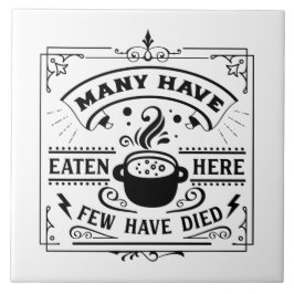 Azulejo arte de palabras de cocina divertida