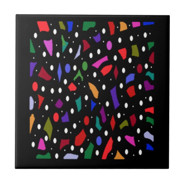 Azulejo Arte de patrones de bits y piezas de mosaico (Frente)