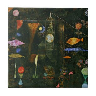 Azulejo Arte de Paul Klee: Fish Magic, famoso cuadro de Kl