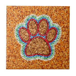 Azulejo Arte De Paw De Perro Polaco Bajo