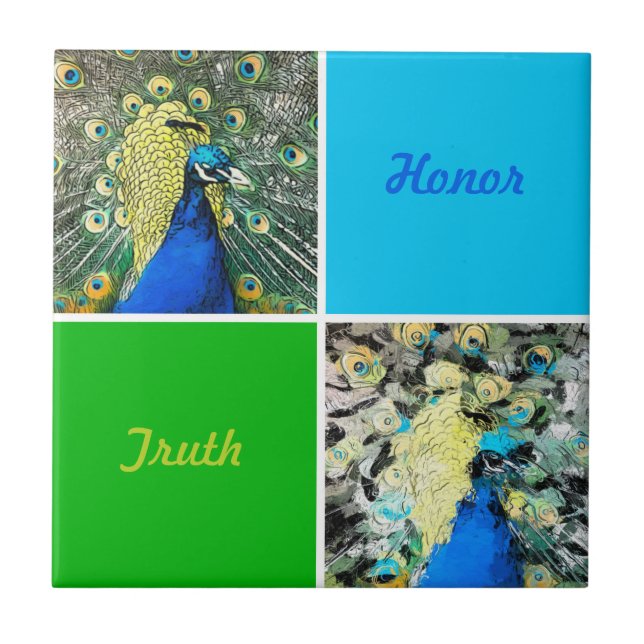 Azulejo Arte de Peacock (Frente)