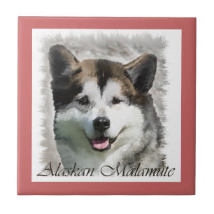 Azulejo Arte de perro en Malamute