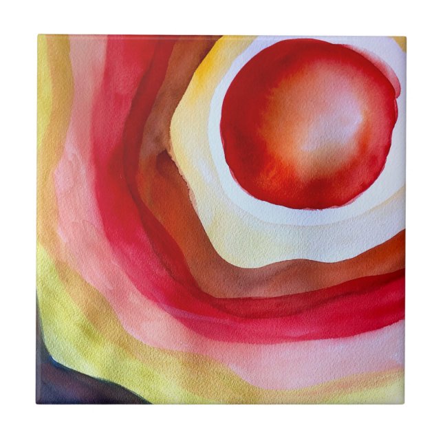 Azulejo Arte de puesta de sol al agua sol (Frente)