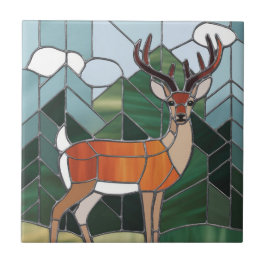 Azulejo Arte De Vidrio Manchado, Arte De Venado De Estilo 