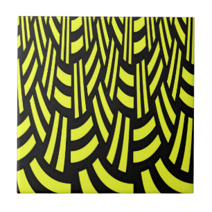 Azulejo Arte Deco Amarillo y Negro