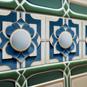 Azulejo Arte Deco Decoración de pared con patrón Arte Nouv