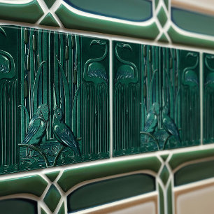 Azulejo Arte Deco Decoración de Pared de Flamenco Arte Nou