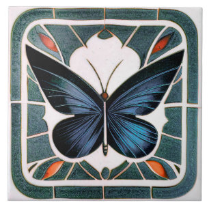 Azulejo Arte Deco Mariposa Decoración de Pared Arte Nouvea