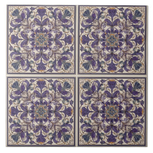 Azulejo Arte Deco Radial Púrpura