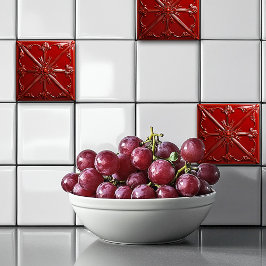 Azulejo Arte Deco Rojo