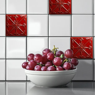 Azulejo Arte Deco Rojo