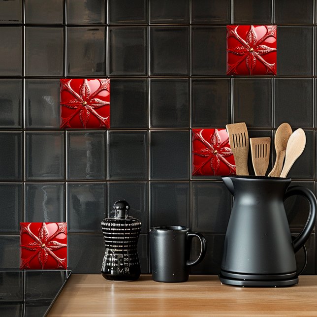 Azulejo Arte Deco Rojo (Subido por el creador)
