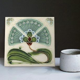 Azulejo Arte decorativo floral de pared Art Nouveau Vintag