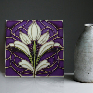 Azulejo Arte decorativo floral pared decoración Art Nouvea