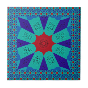 Azulejo Arte del Antiguo Egipto: Un vibrante Mandala.