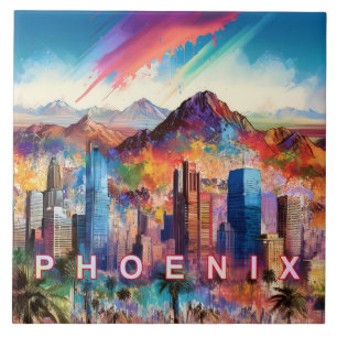 Azulejo Arte del horizonte de Phoenix