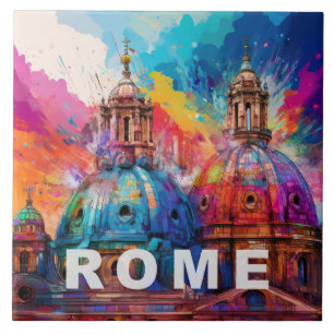 Azulejo Arte del paisaje urbano de Roma