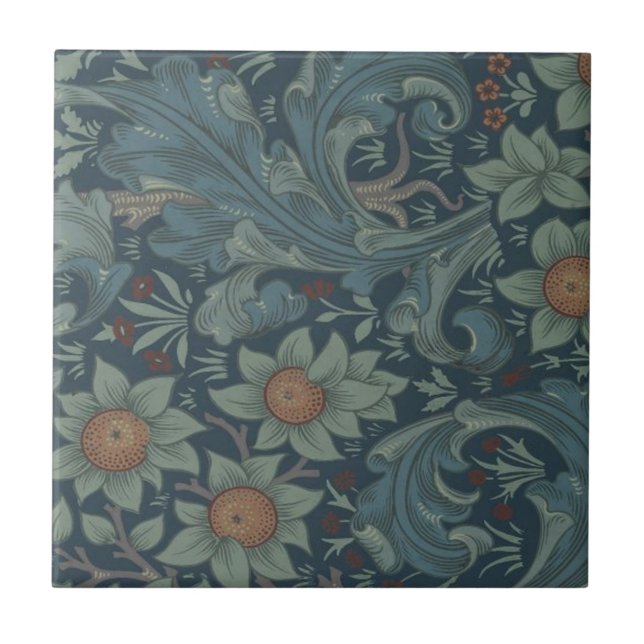 Azulejo Arte del patrón de William Morris Orchard (Frente)