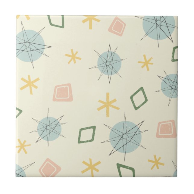 Azulejo Arte del planeta de la era atómica (Frente)