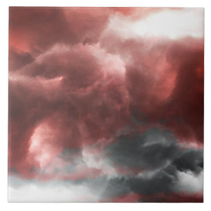 Azulejo Arte digital con nubes abstractas de color gris os
