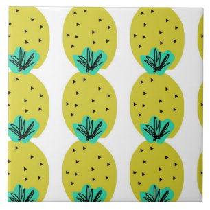 Azulejo Arte Doodle de Piña Pop