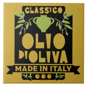 Azulejo Arte en el muro de aceite de oliva italiano