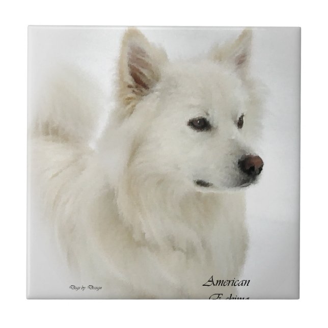 Azulejo Arte Eskimo Dog de Estados Unidos (Frente)