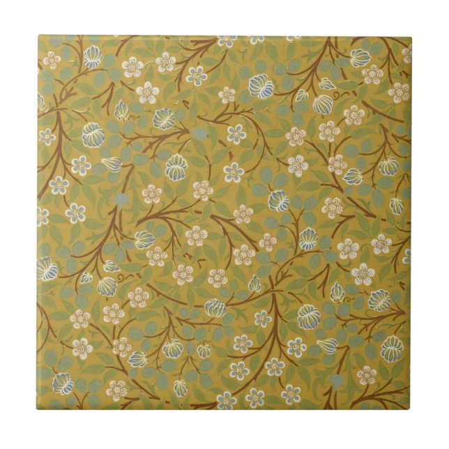 Azulejo Arte Floral Antiguo de William Morris Clover (Frente)