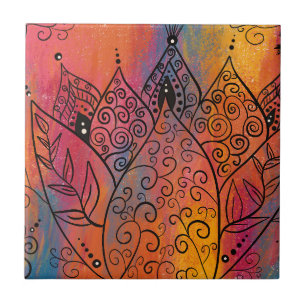 Azulejo Arte floral de bonito