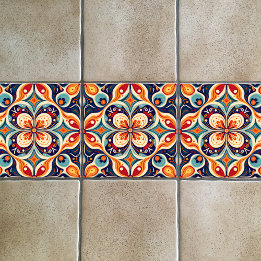 Azulejo Arte floral popular mexicano revisitado